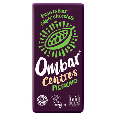 Ombar Centres Pistachio Chocolate Bar 70g - Thumbnail 2