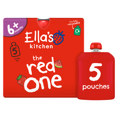 Ella's Kitchen the Red One Squished Smoothie Fruits 5 x 90g (450g)