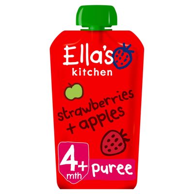 Ella's Kitchen Organic Strawberries and Apples Baby Pouch 4+ Months 120g - Thumbnail 2