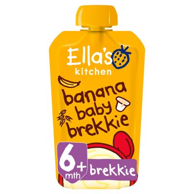 Ella's Kitchen Organic Banana Baby Brekkie Pouch 6+ Months 100g - Thumbnail 2