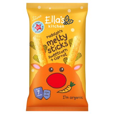 Ella's Kitchen Sweetcorn + Carrot Rudolph's Melty Sticks from 7 Months 16g - Thumbnail 2