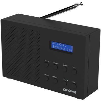 GROOV-E Paris GV-DR03-BK Portable Radio - Black, Black