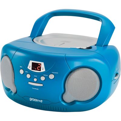 GROOV-E Original Boombox GV-PS733 Portable FM/AM Boombox - Blue, Blue