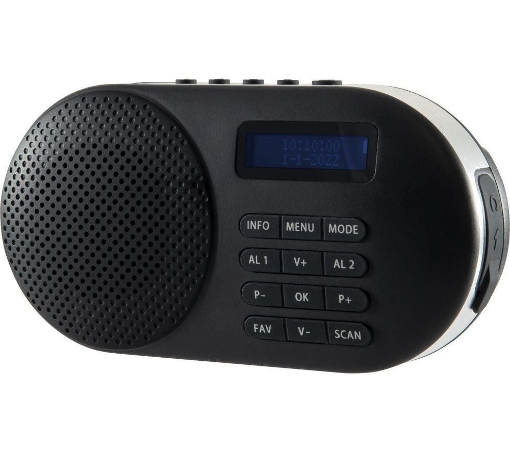GROOV-E Milan GV-DR05 Portable DAB/FM Bluetooth Radio - Black, Black - Image 1