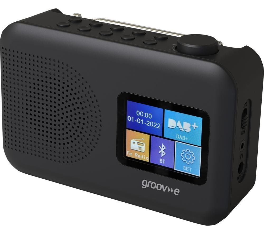 GROOV-E Berlin GVDR06BK Portable DAB/FM Bluetooth Radio - Black, Black - Image 1