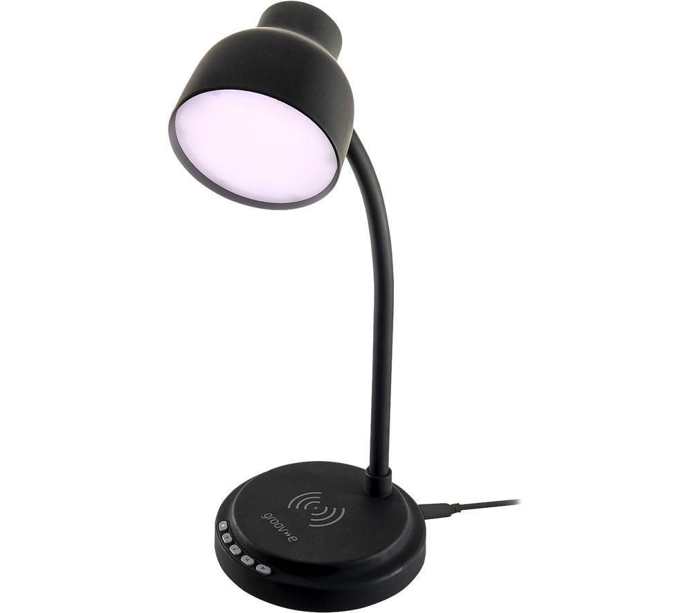 Astra L.E.D Lamp With Wireless Charging Pad Speaker - Black - Image 1
