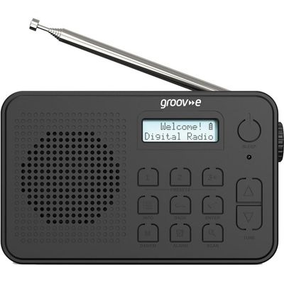 GROOV-E Madrid Portable DAB/FM Bluetooth Radio - Black, Black