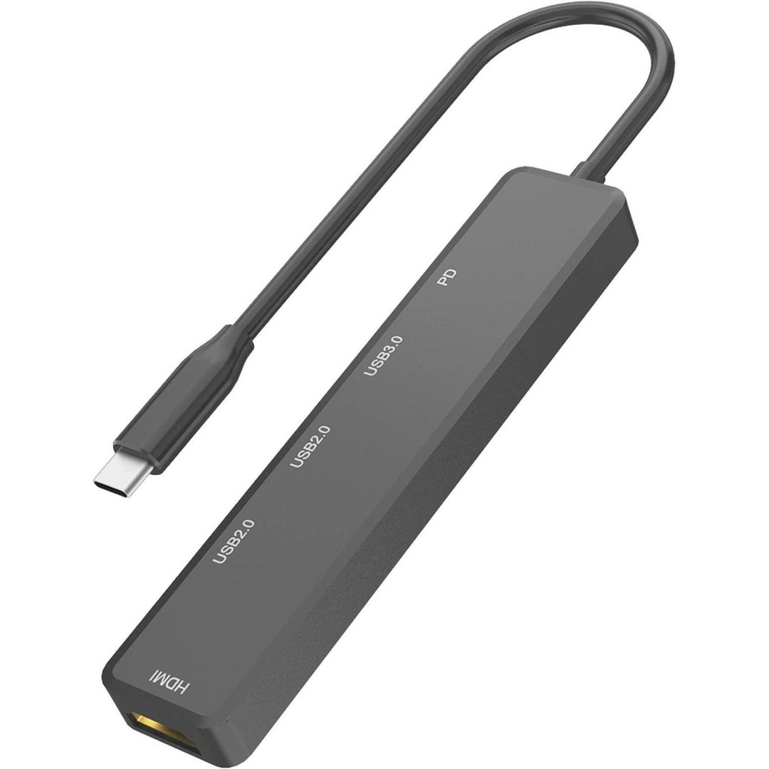 GROOV-E GVPC10BK 5-port USB Type-C Hub - Image 1