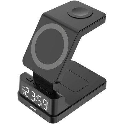 GROOV-E Asteria GVWC09BK 4-in-1 Wireless Charging Station, Black