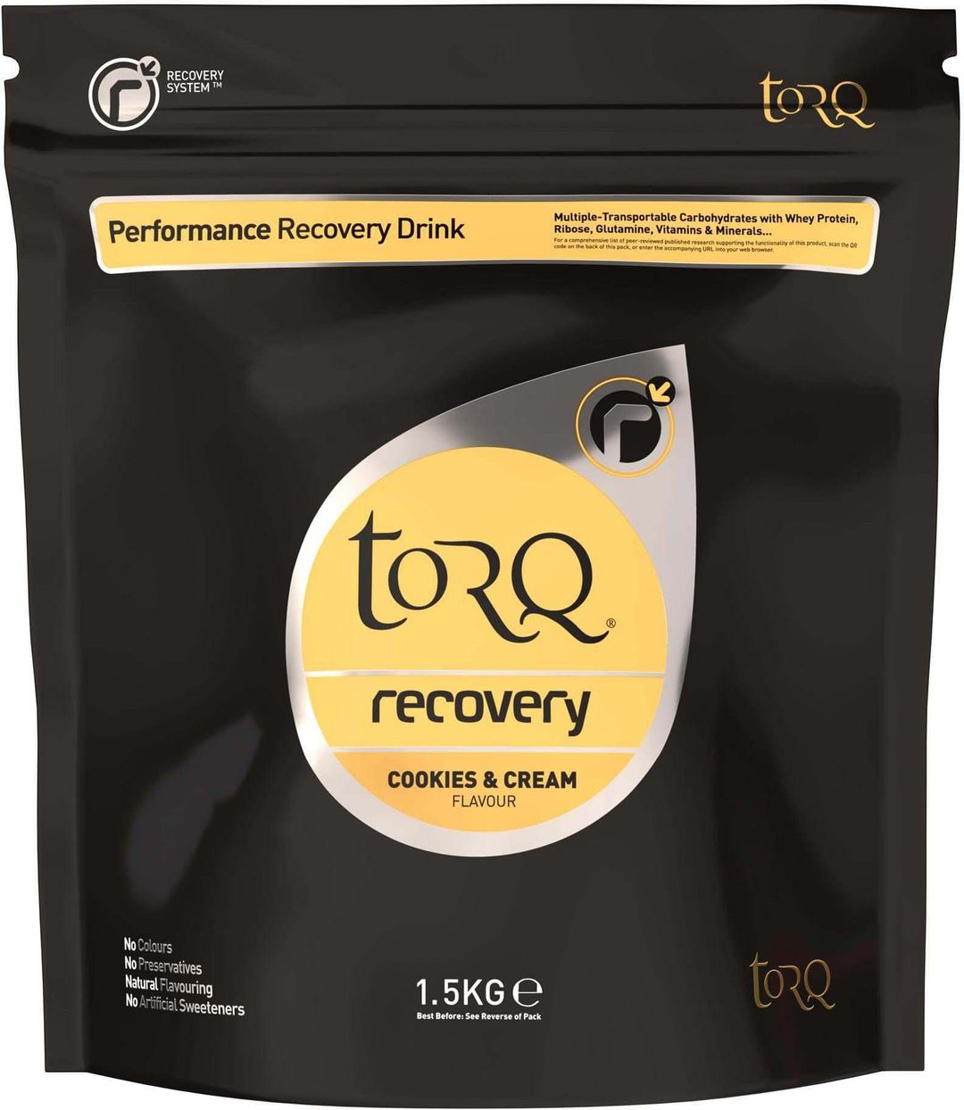 Torq Recovery Drink 1.5kg - Cookies and Cream - Image 1
