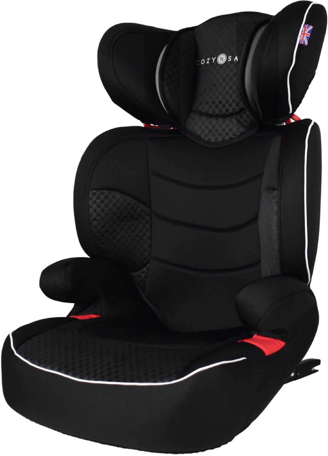 Augusta EZFix Child Car Seat and High Backed Booster Seat - Black Red - Image 1