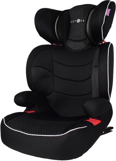Augusta EZFix Child Car Seat and High Backed Booster Seat - Black Red