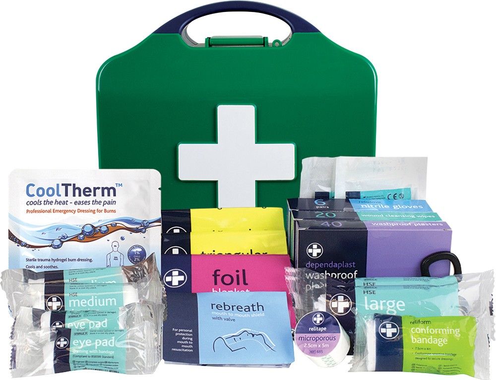 Timco MED330 Workplace First Aid Kit - British Standard Compliant Small Case 1 - Image 1