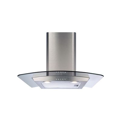 CDA ECP62SS 60cm Curved Glass Chimney Cooker Hood - Stainless Steel