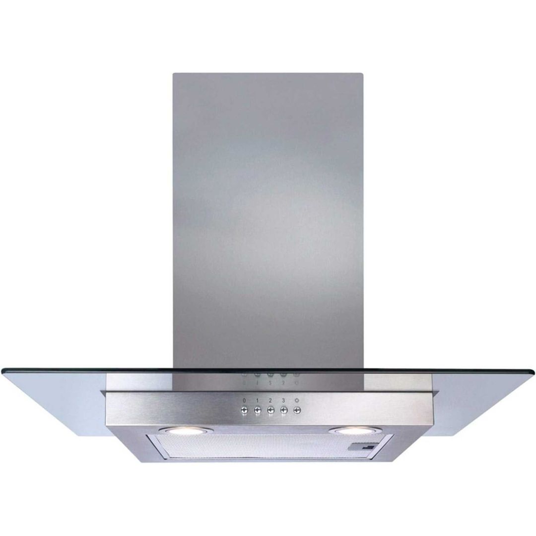 CDA ECN62SS 60cm Flat Glass Cooker Hood Stainless Steel - Image 1