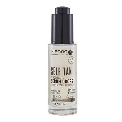 Sienna X Self Tan Concentrated Serum Drops in White | Size: 30ml