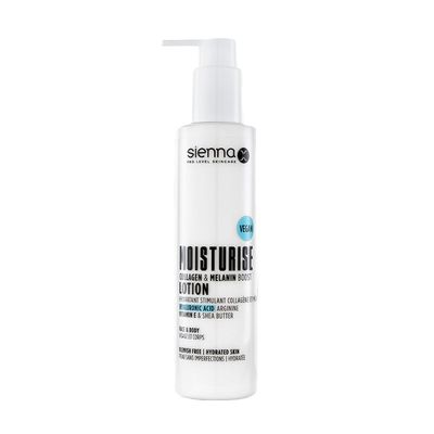Sienna X Moisturise Collagen & Melanin Boosting Lotion in White | Size: 200ml