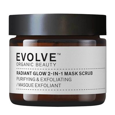 Evolve Beauty Radiant Glow 2-in-1 Mask Scrub 60ml