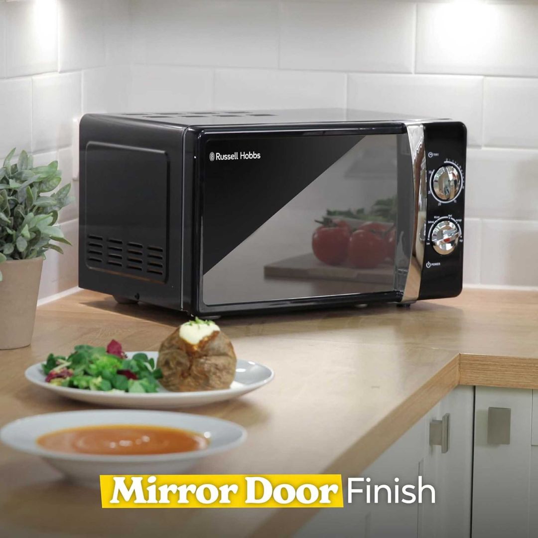 RUSSELL HOBBS RHMM701B Compact Solo Microwave - Black, Black - Image 1