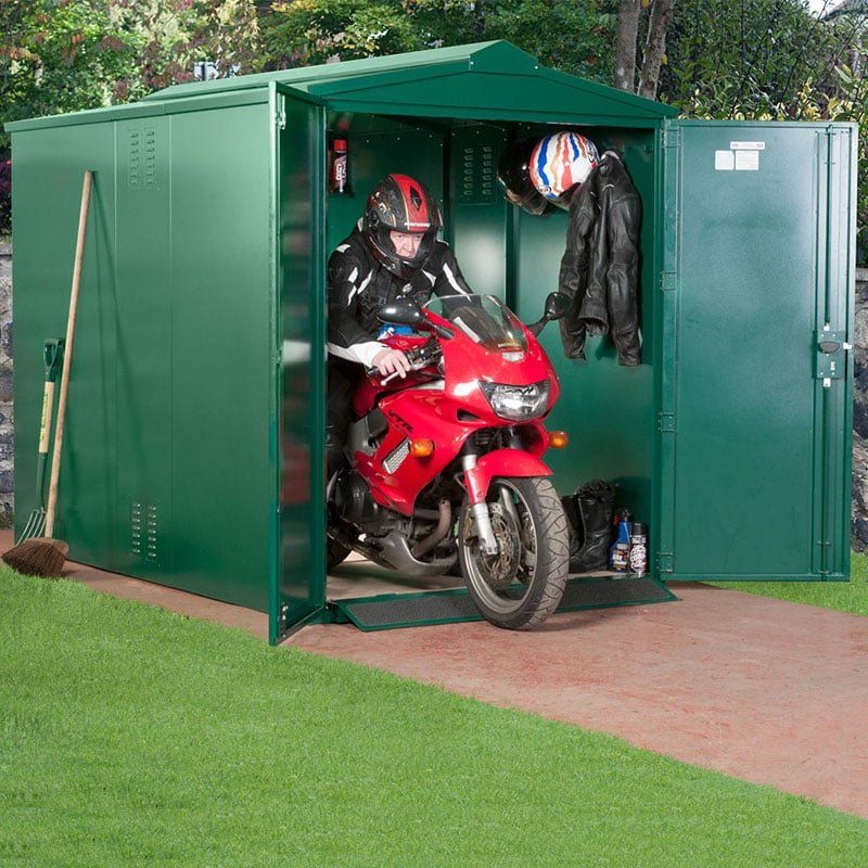 5'2 x 9' Asgard Secure Motorbike Garage (1.58m x 2.74m) - Image 1
