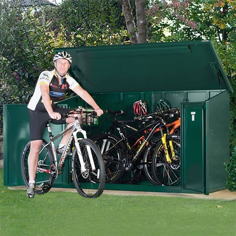 7'5 x 3'4 Asgard Access Plus Metal Bike Shed - 4 Bikes (2.3m x 1m) - Image 1