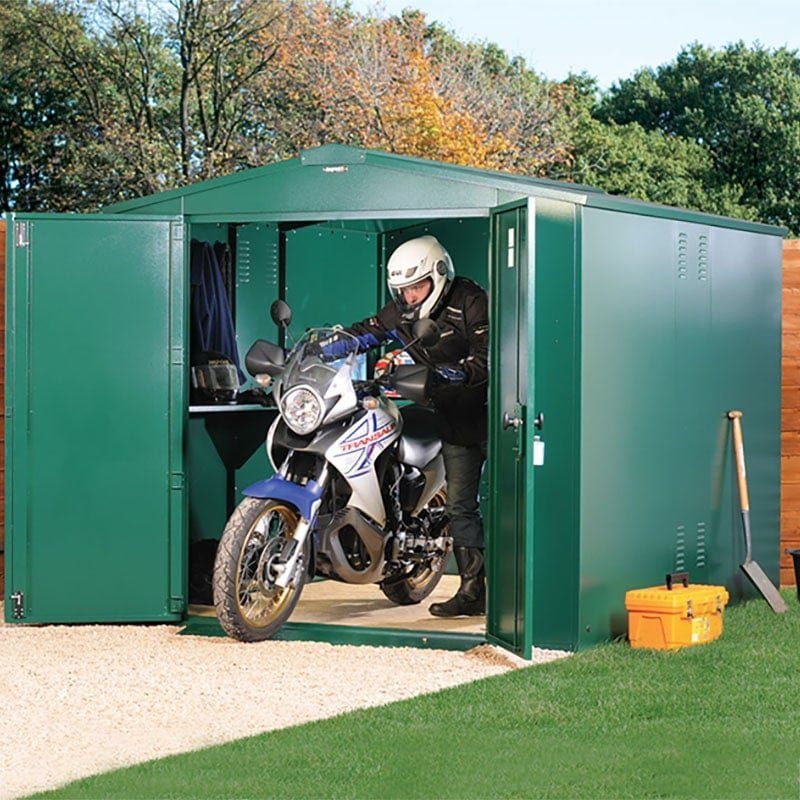 10'11 x 7'4 Asgard Gladiator Motorbike Garage Plus (3.3m x 2.2m) - Image 1