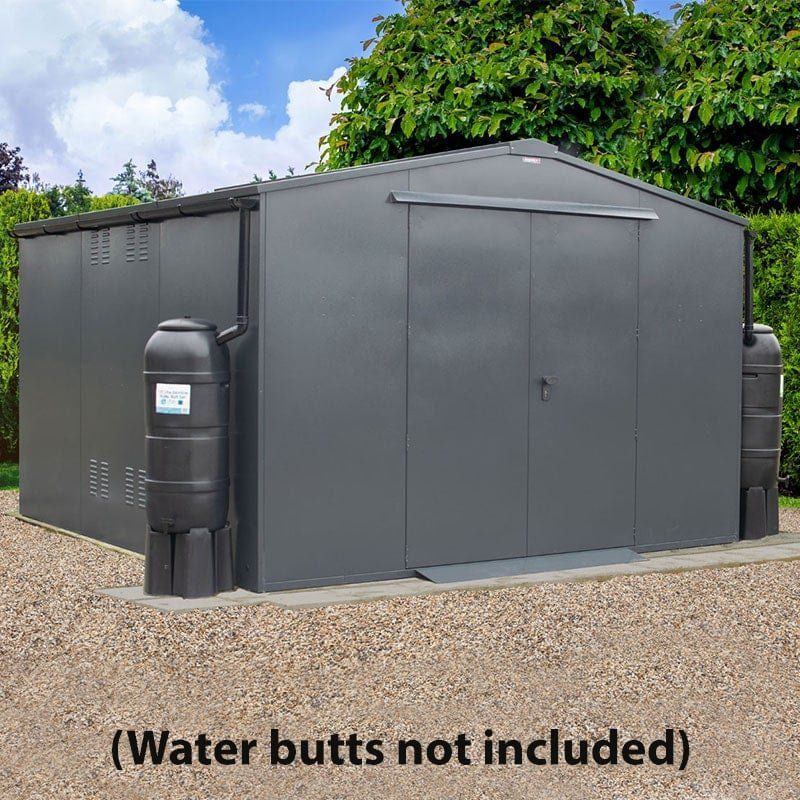 10' x 11' Asgard Garrison Plus Police Preferred Metal Garden Workshop Shed - Installation Included (3.11m x 3.48m) - Image 1