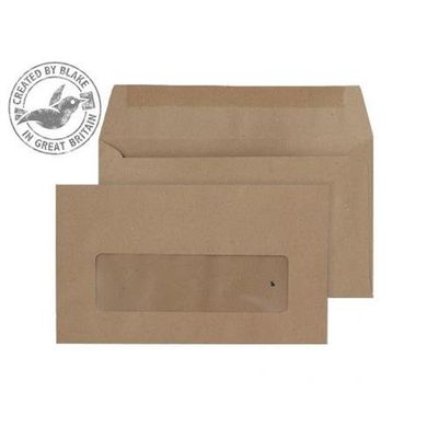 Blake Manilla Window Gummed Wallet 89X152mm 70gsm (Pack 1000)