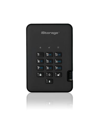 iStorage diskAshur² HDD 1TB Black | Secure Portable Hard Drive |AES-XT