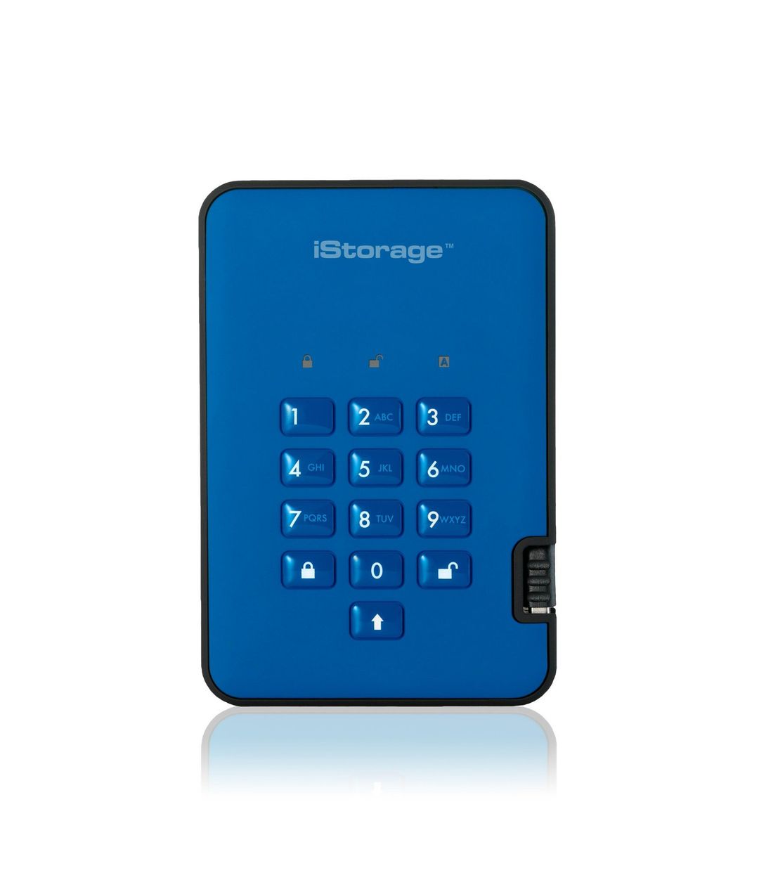 iStorage diskAshur² SSD 1TB Blue | Secure Portable Solid State Drive |AES-XTS 256-bit Hardware Encryption | PIN protected | OS & Platform Independent | TAA Compliant |Brute force hack defence | Dust/Water Resistant - Image 1