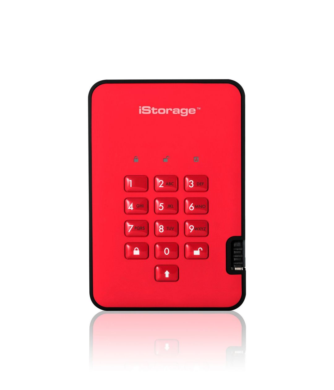 iStorage diskAshur² SSD 1TB Red | Secure Portable Solid State Drive |AES-XTS 256-bit Hardware Encryption | PIN protected | OS & Platform Independent | TAA Compliant |Brute force hack defence | Dust/Water Resistant - Image 1