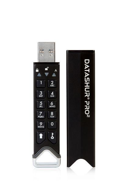 iStorage datAshur PRO2 4 GB | Secure Flash Drive | FIPS 140-2 Level 3 Certified | AES-XTS 256-bit hardware encryption | Password protected | Dust/Water-Resistant |