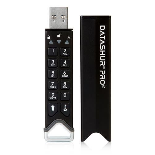 iStorage datAshur PRO2 128 GB | Secure Flash Drive | FIPS 140-2 Level 3 Certified | AES-XTS 256-bit hardware encryption | Password protected | Dust/Water-Resistant | - Image 1