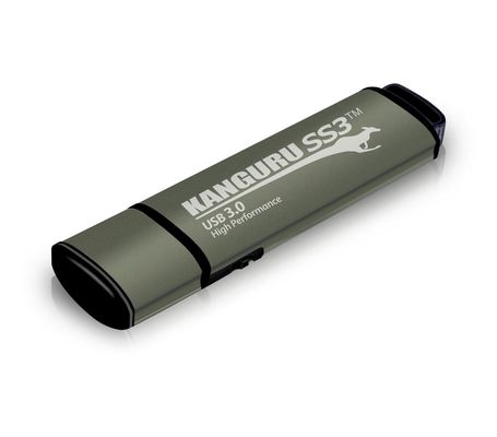 iStorage Kanguru SS3™ SuperSpeed USB3.0 128GB |Secure Flash Drive| Physical Write Protect Switch | Windows “Ready Boost” compatible | Simple Driverless Setup | Plug and Play