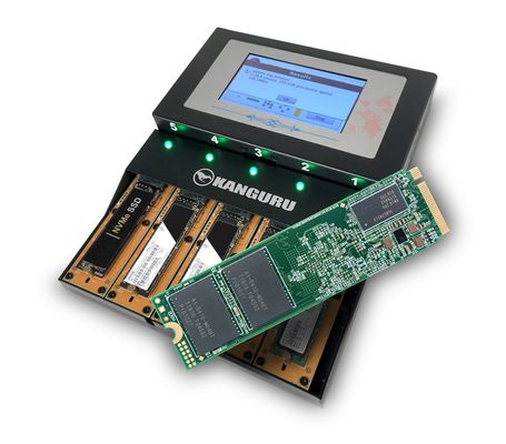 iStorage Kanguru KanguruClone 4 M.2 NVMe SSD Duplicator|Clone up to 4 M.2 NVMe SSDs at once|Copy Speeds of Up to 12GB/min|Powerful Erase and Disk Wipe Features |Standalone System |