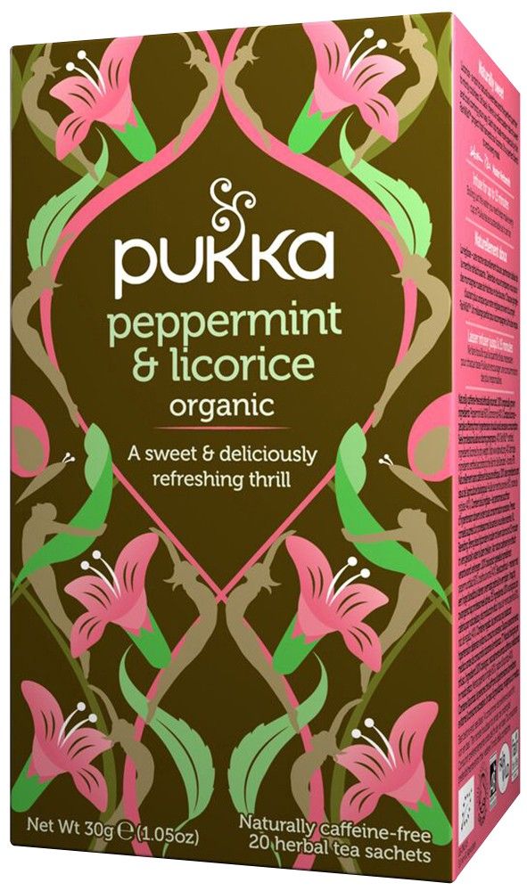 Pukka Peppermint & Liquorice Organic Herbal Tea 20 Sachets 30g - Image 1