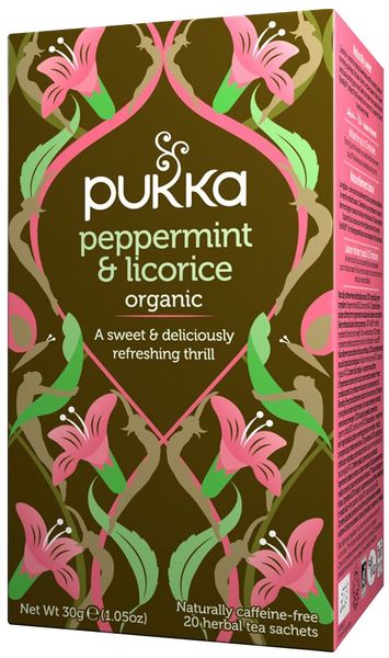 Pukka Peppermint & Liquorice Organic Herbal Tea 20 Sachets 30g