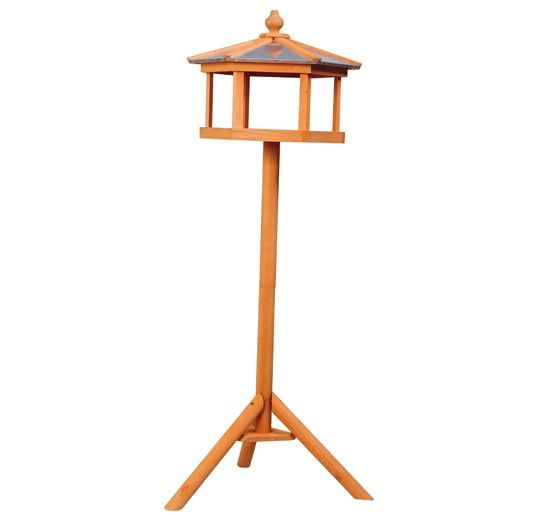 Bird Stand Feeder Table Feeding Station - Natural - Image 1