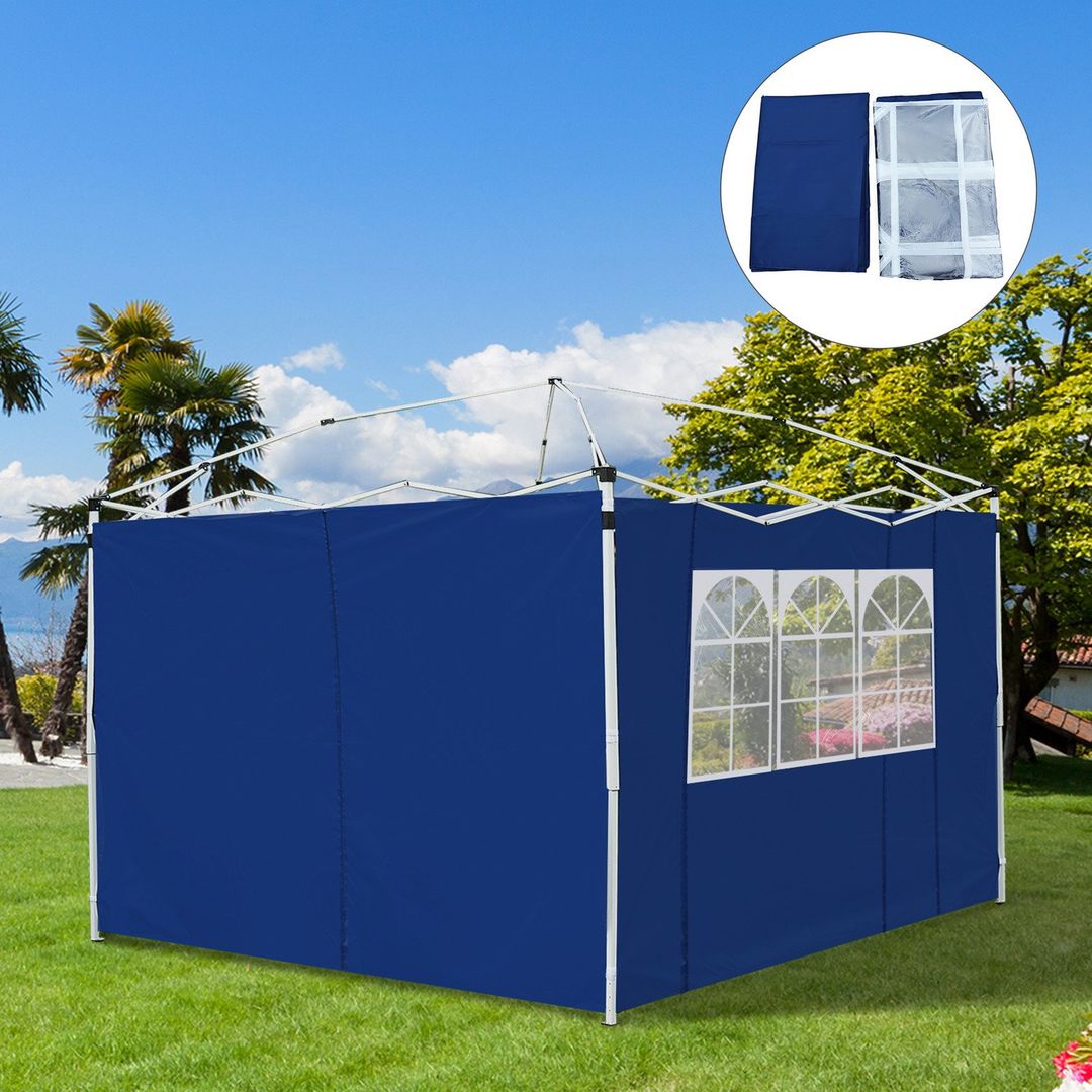 Outsunny 3m Gazebo Exchangeable Wall Panels - Blue - Image 1
