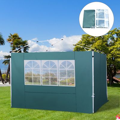Outsunny 3m Gazebo Exchangeable Wall Panels - Green