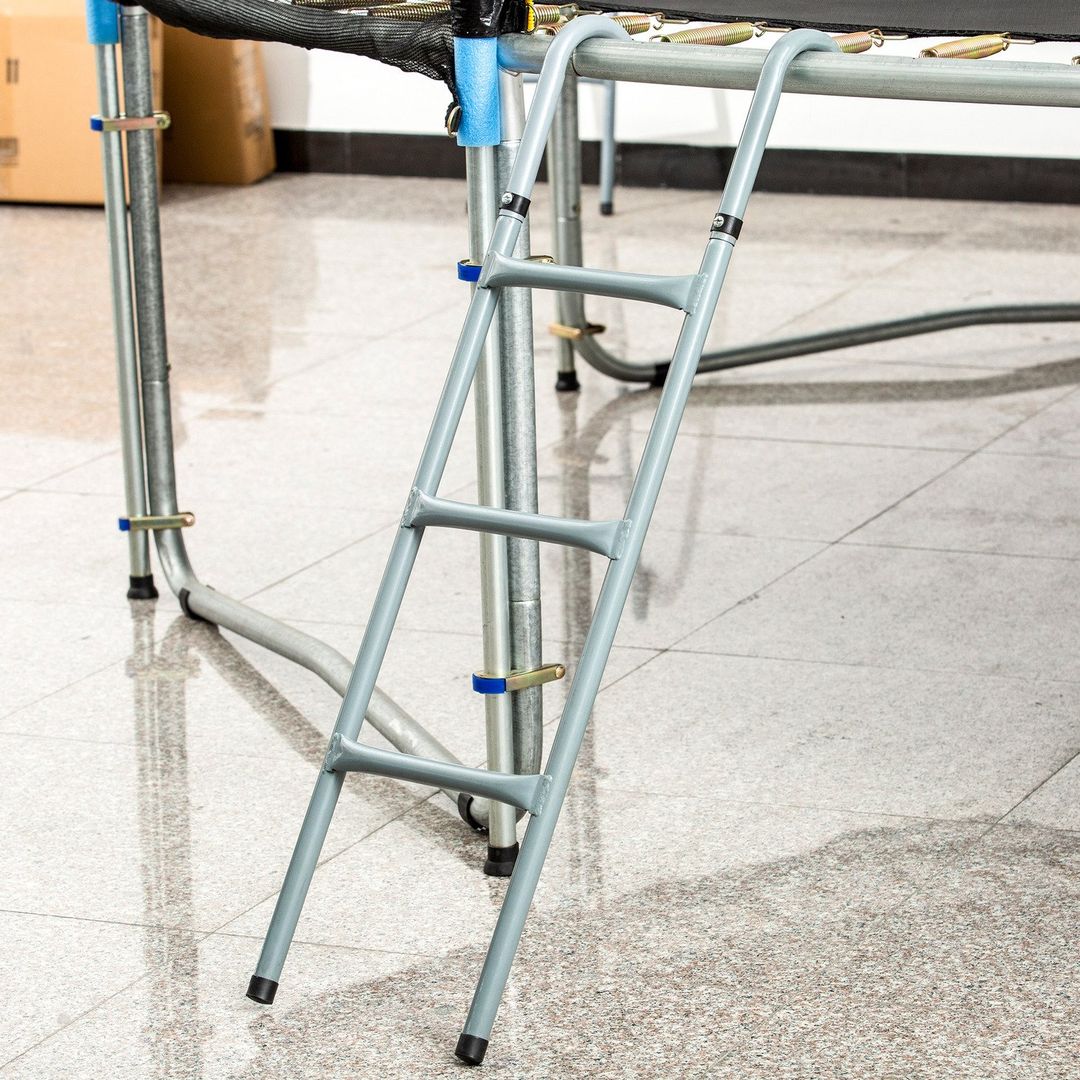HOMCOM Steel Trampoline Ladder - Grey / 90cm - Image 1