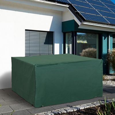 Outsunny Protective Furniture Cover for Garden Wicker Rattan from UV Rain Birds - Green-135x135x75cm / 135cm