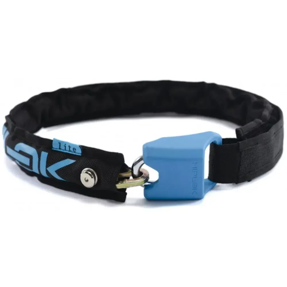 HipLok Lite Waist Chain Lock Black/Cyan - Image 1