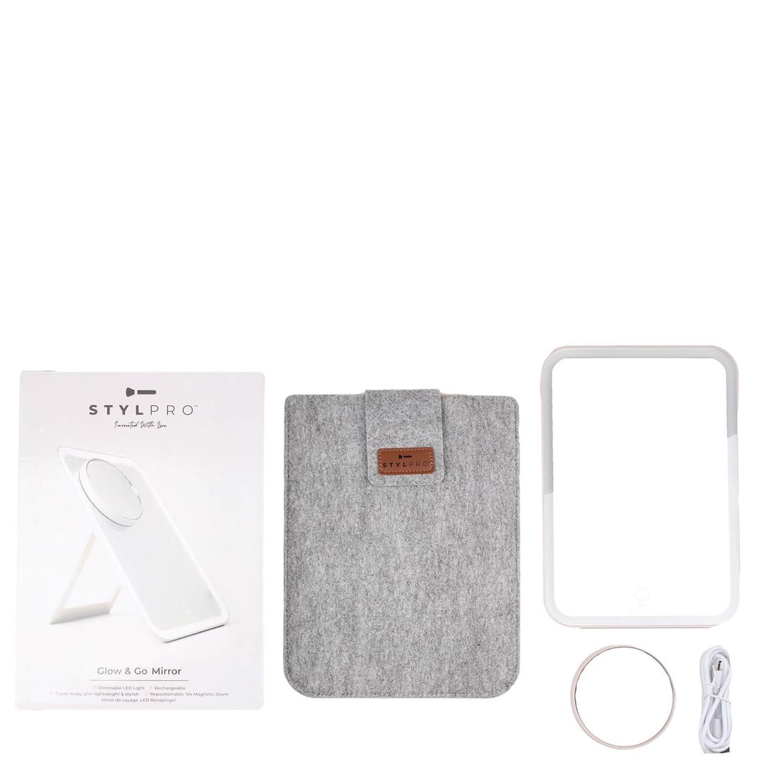 STYLPRO Glow & Go Make-up Mirror, White - Image 1