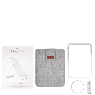 STYLPRO Glow & Go Make-up Mirror, White