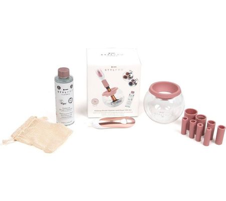 STYLPRO Makeup Brush Cleaner & Dryer Gift Set, Pink