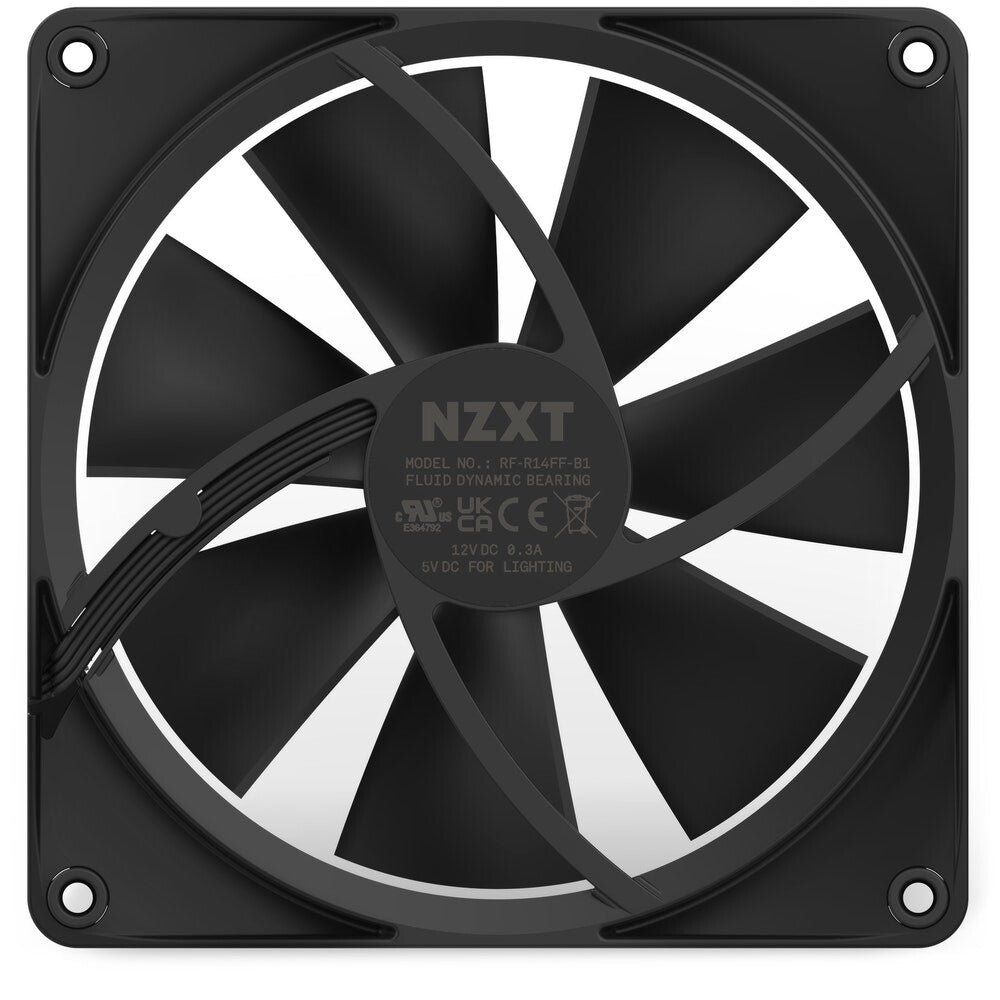 NZXT F140 RGB Computer case Fan 14 cm Black 1 pc(s) - Image 1