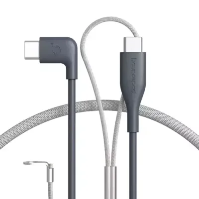 Bouncepad CB-RF-C2C-W USB cable 2 m USB C Grey. White - Thumbnail 3