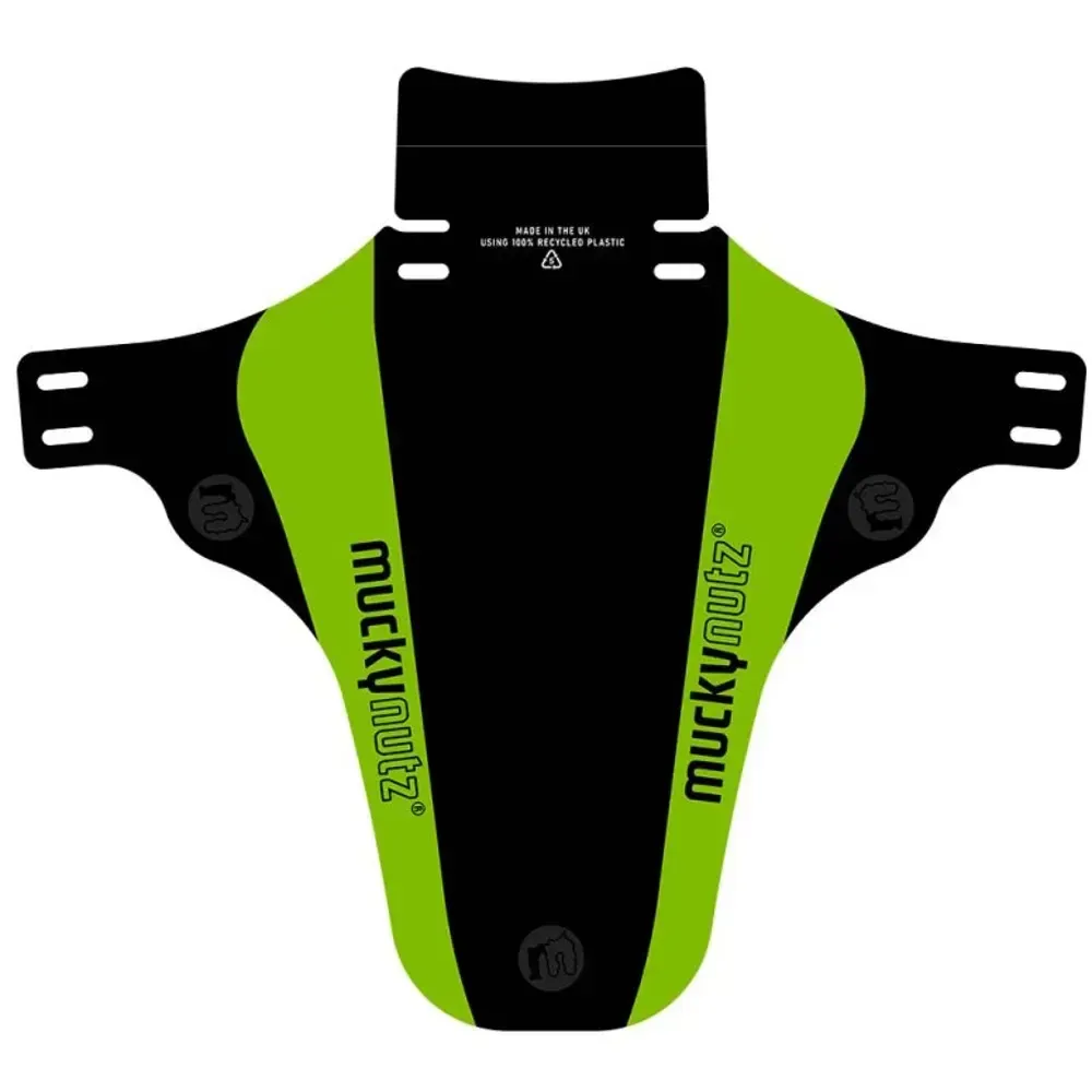 Mucky Nutz Face Fender V2 Front Mudguard Black/Green - Image 1