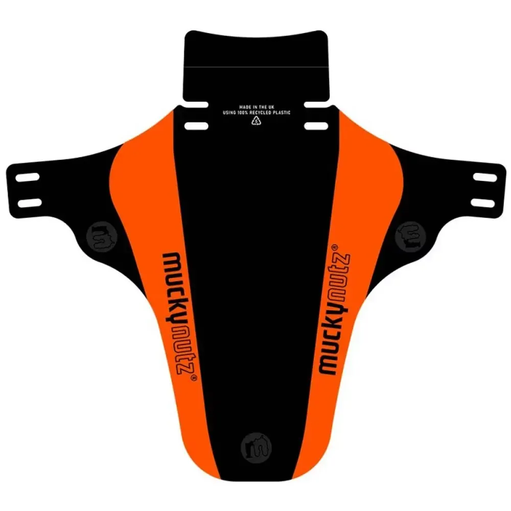 Mucky Nutz Face Fender V2 Front Mudguard Black/Orange - Image 1